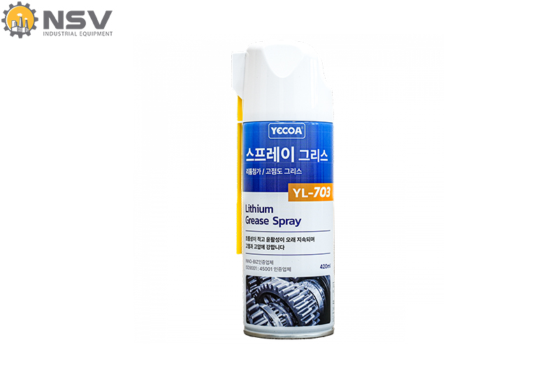 Mỡ bôi trơn dạng xịt LITHIUM YL-703 YECOA – Hàn Quốc