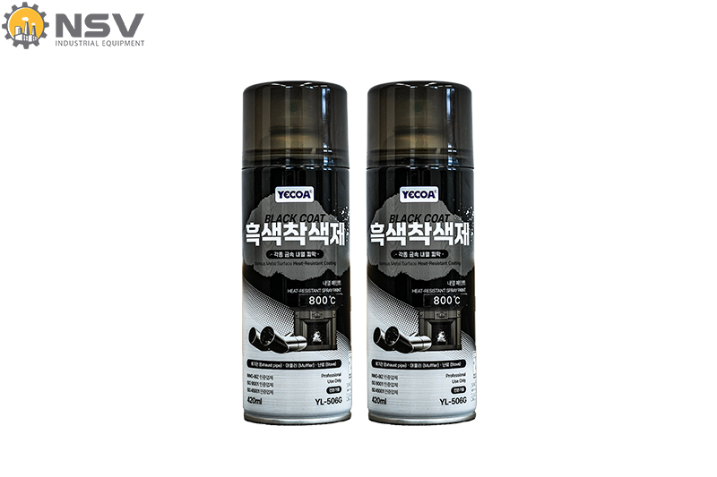 Sơn xịt đen chịu nhiệt 800 độ YL-506G YECOA – Hàn Quốc