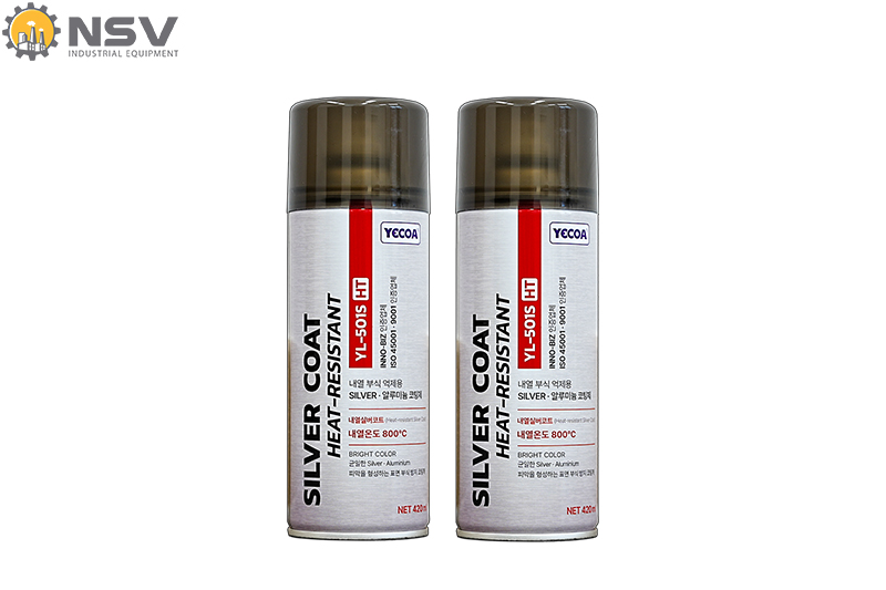 Sơn xịt phủ bạc chịu nhiệt 800 độ YL-501S HT YECOA – Hàn Quốc