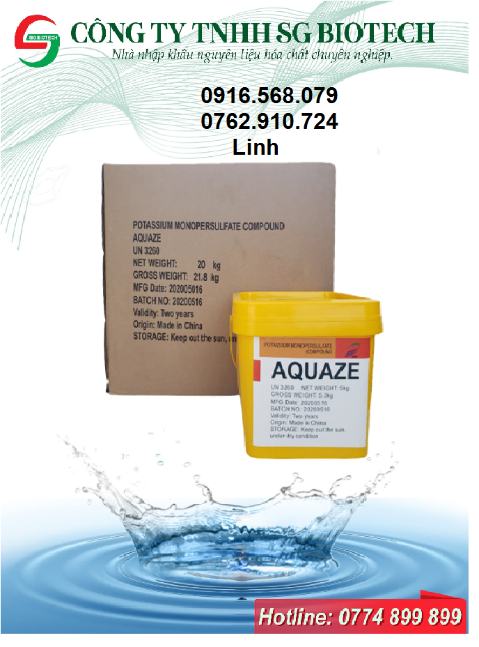 Aquaze chất sát khuẩn an toàn phổ rộng, wirkon 50%