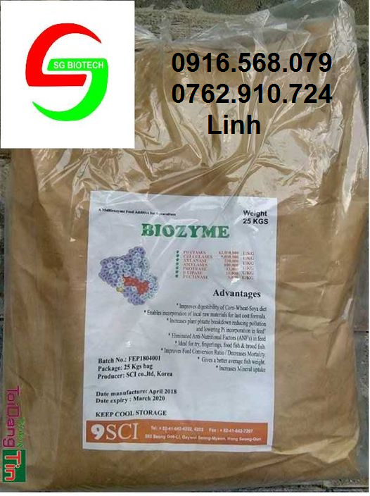 Biozyme enzyme tiêu hóa tăng trọng cho tôm cá