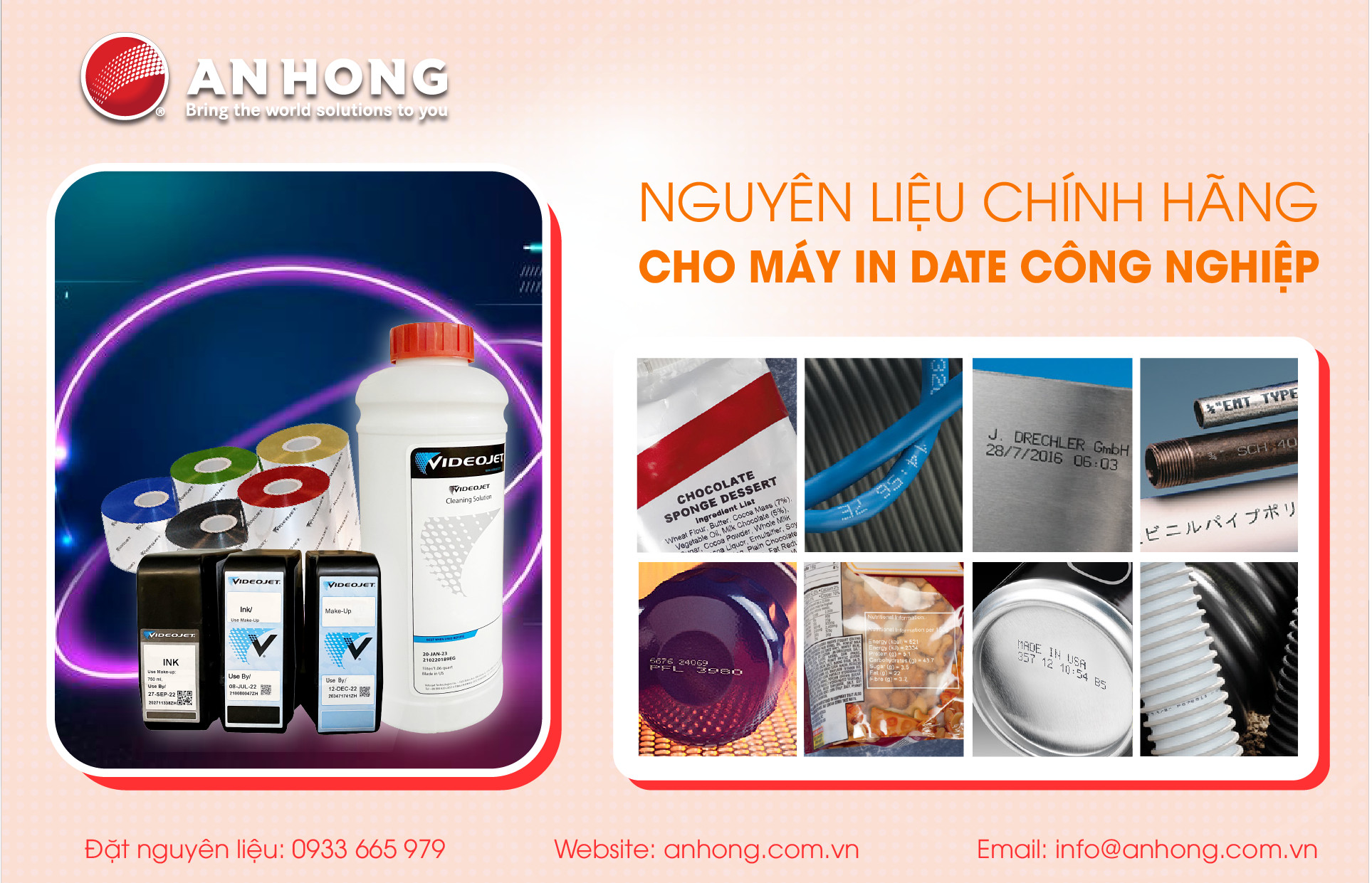 Nguyên liệu máy in phun date chính hãng Videojet