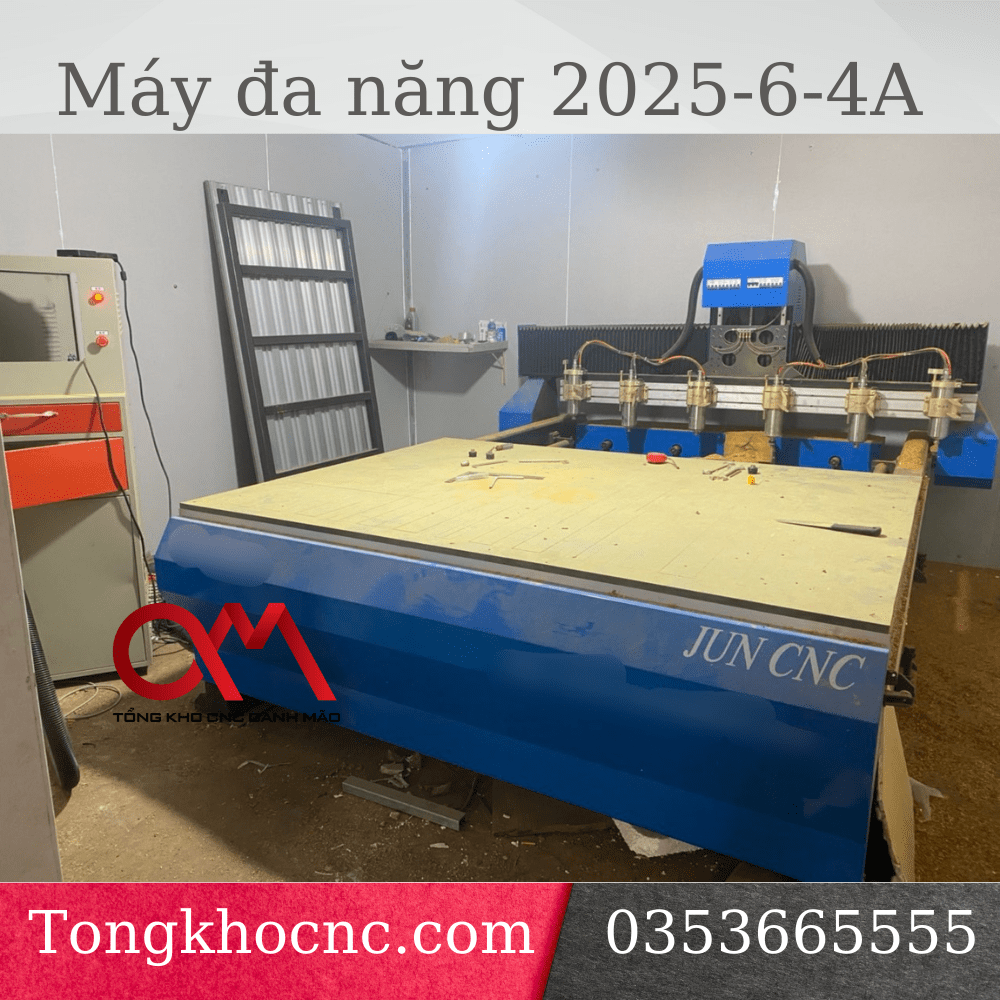 Máy CNC đa năng 2025 6 đầu đục tranh – 4 đầu đục tượng