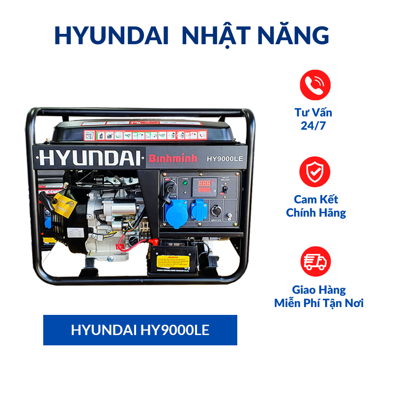 Máy Phát Điện Chạy Xăng 6KW Hyundai Nhật Năng