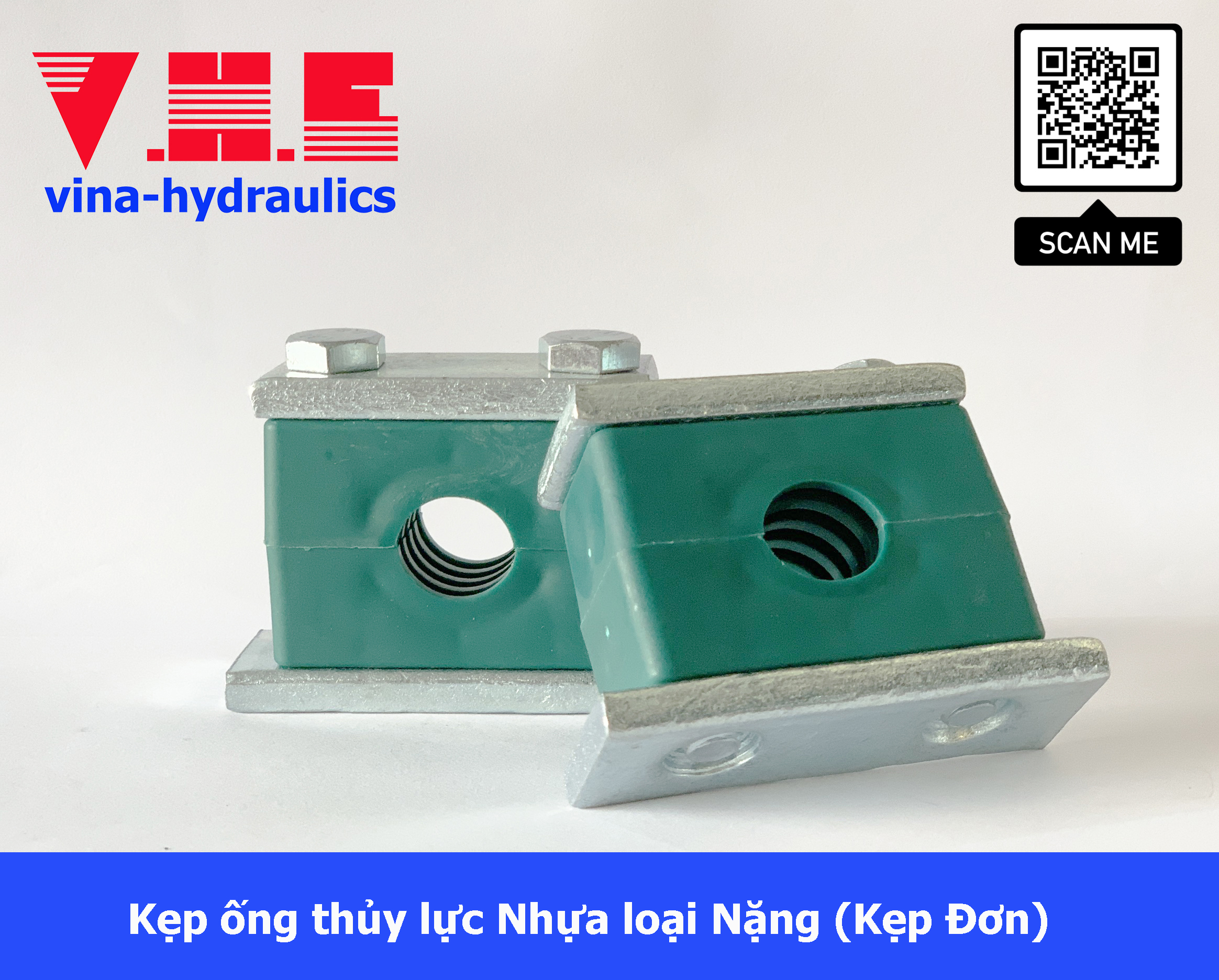 Kẹp ống thủy lực Nhựa loại Nặng – kẹp đơn: