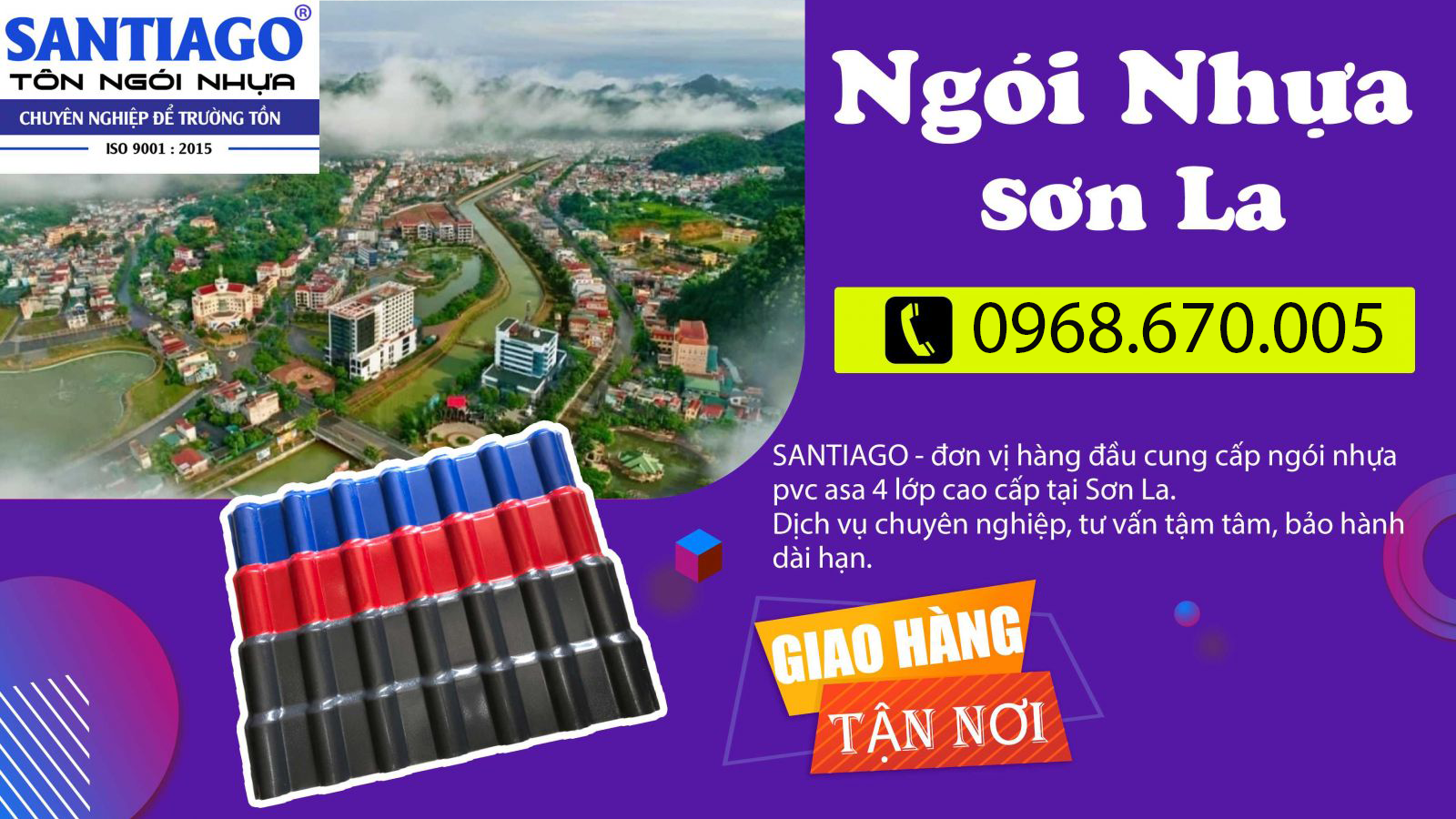 Ngói Nhựa Sơn La - Santiago Miền Bắc Giá Rẻ