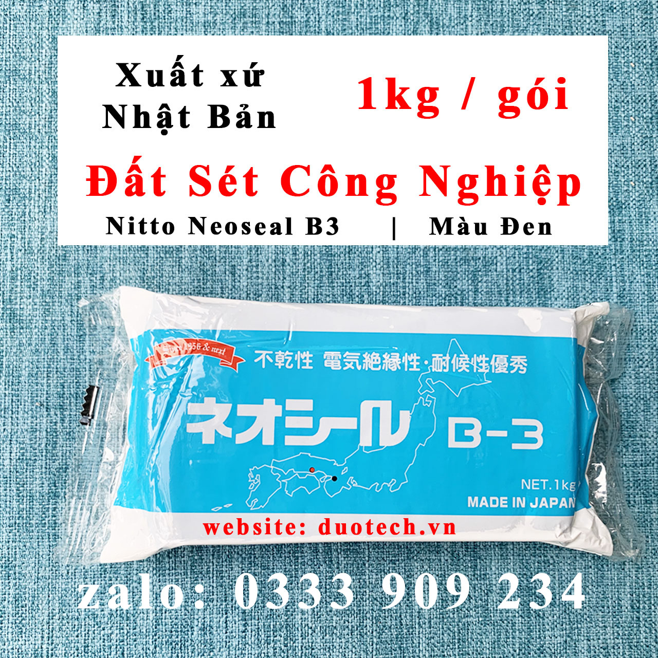 Đất sét công nghiệp bịt trám khe hở tủ điện Neoseal B3 Nitto B-3 keo chít mạch