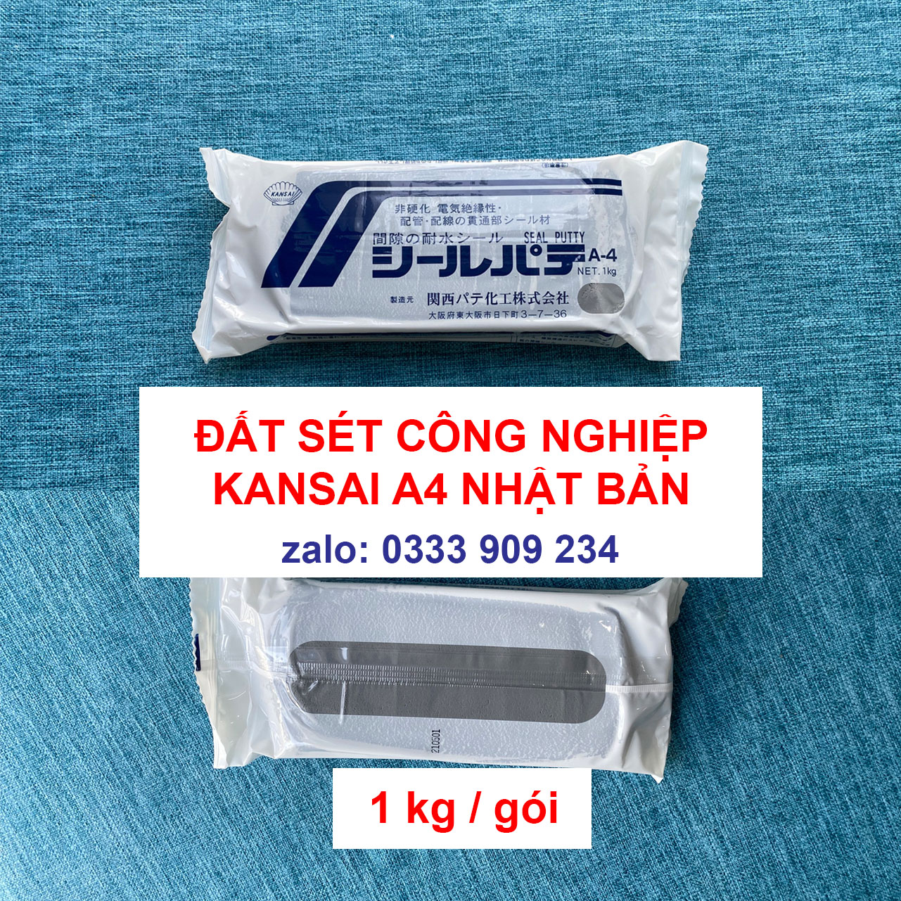 Đất sét công nghiệp bịt trám làm kín tủ điện Kansai A4 seal putty A-4 Nhật Bản