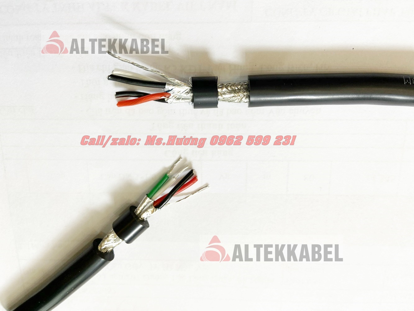 Cáp tín hiệu vặn xoắn chống nhiễu RS485 2 Pair Altekkabel