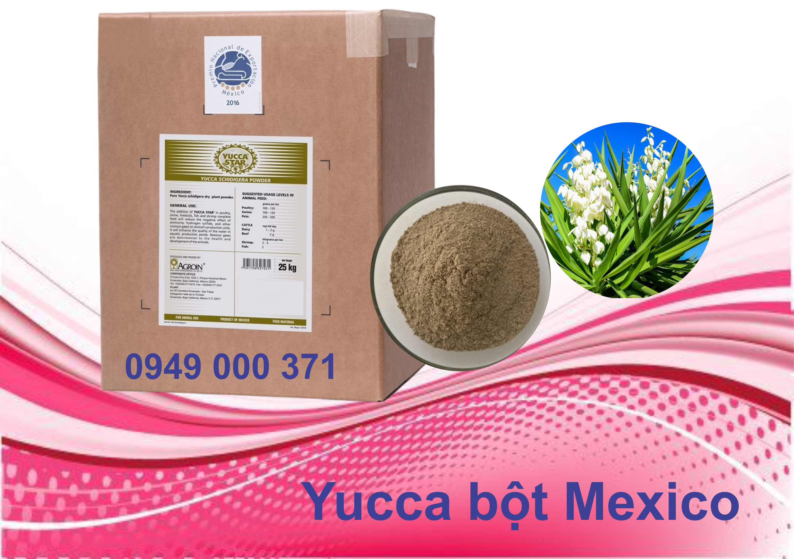 Yucca nguyên liệu Mexico Yucca Star powder