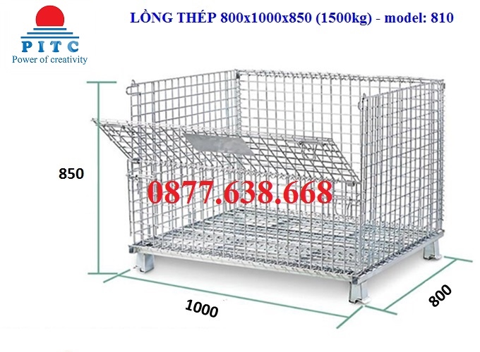 Lồng Thép 800x1000x850 (50x50) (Model 810 PITC)