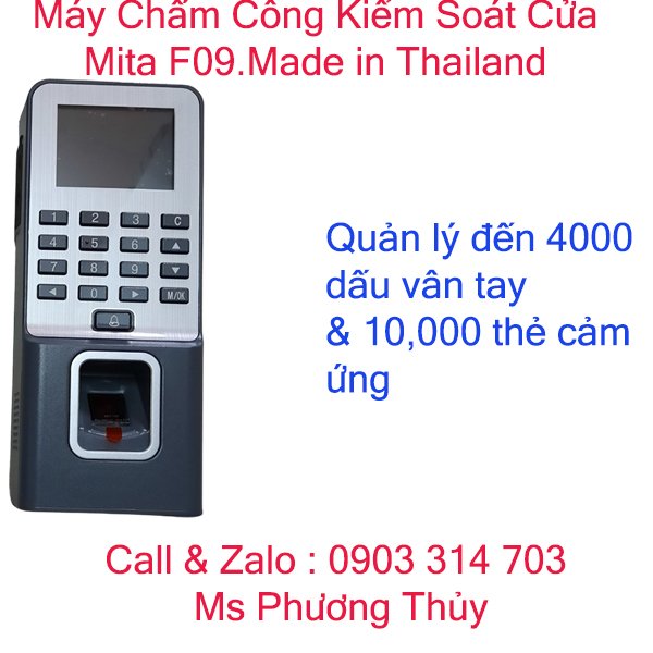 Máy chấm công kiểm soát cửa vân tay + thẻ Mita F09 ở Long An