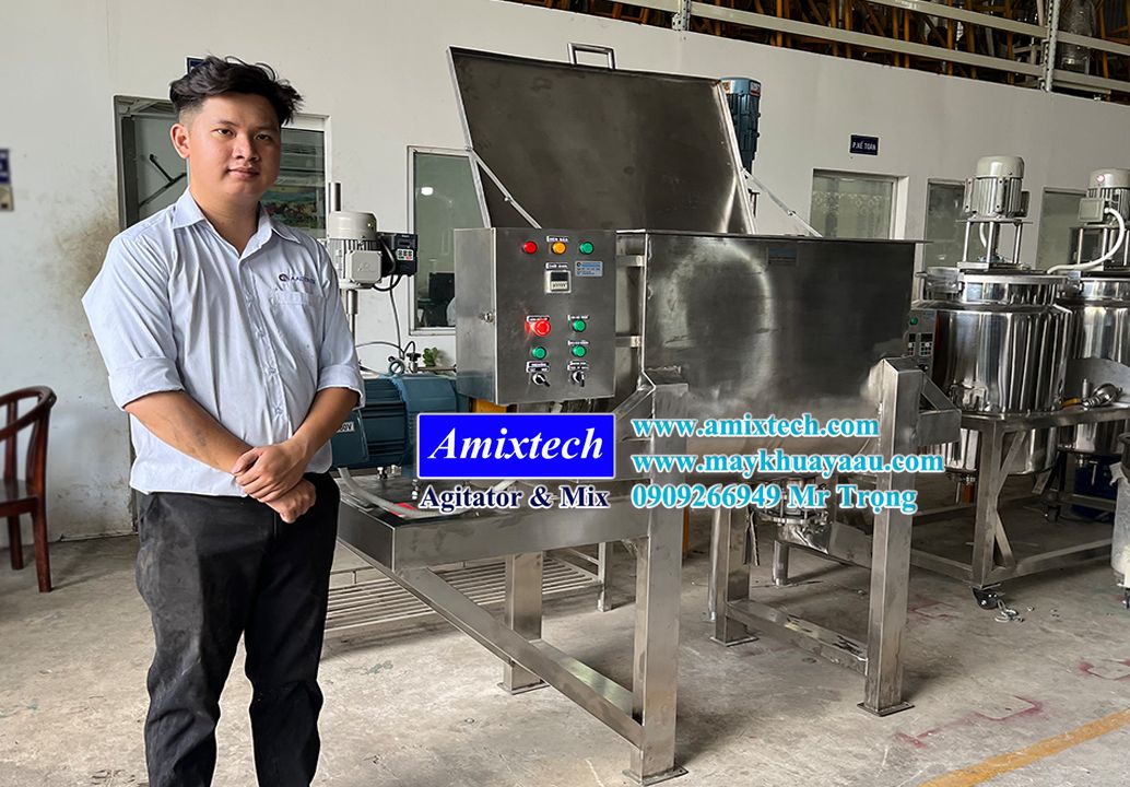 Máy trộn bột khô nằm ngang 200kg