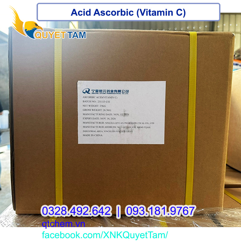 Ascobic Acid – Vitamin C 99% -E300 Ningxia trung Quốc