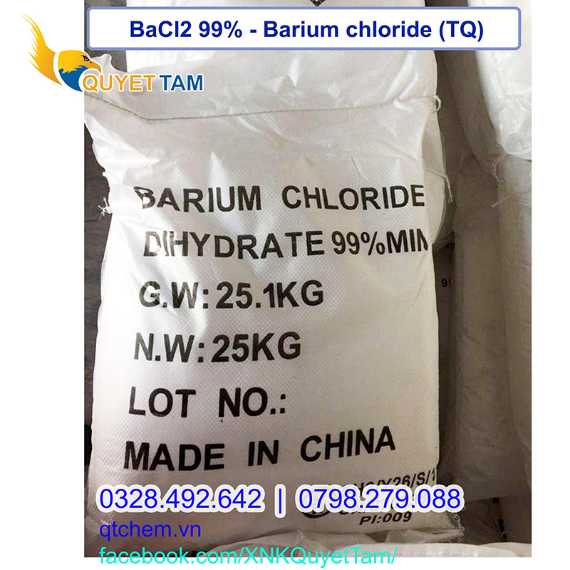 Barium Chloride BaCl2 99% TQ, 25kg/bao