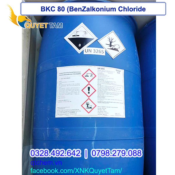 BKC 80 (BenZalkonium Chloride), Trung Quốc, 200kg/phuy