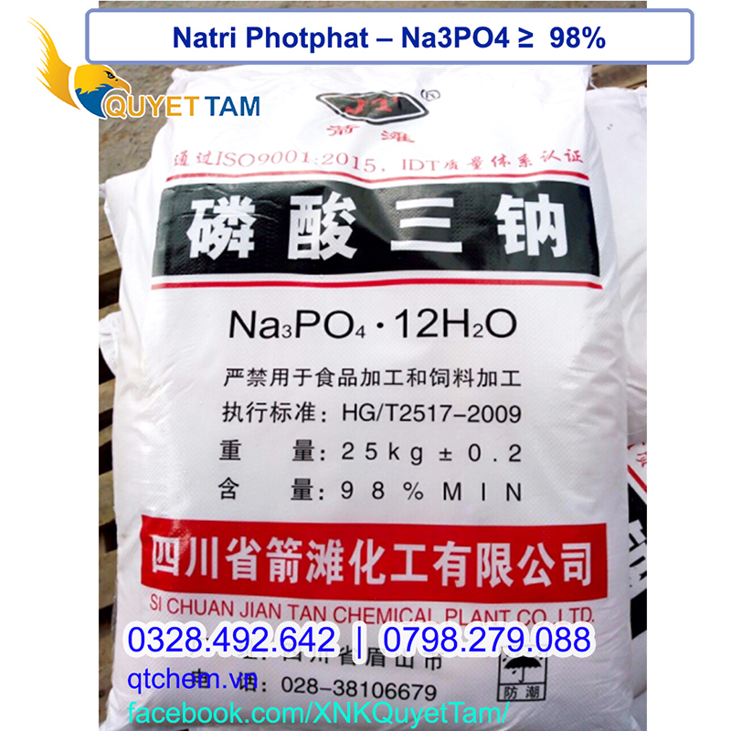 Natri photphat - Na3PO4, 25kg/bao, Trung Quốc