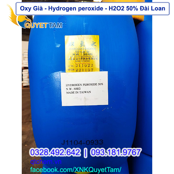 Oxy Già Công Nghiệp - Hydrogen peroxide – H2O2 50% Đài Loan