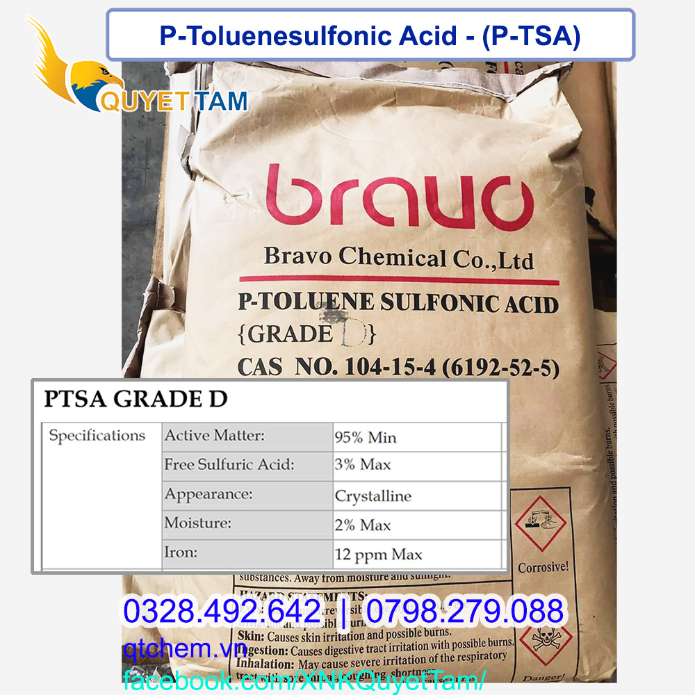 P-Toluenesulfonic Acid – PTSA (C7H8O3S, CAS no: 104-15-4 / 6192-52-5)