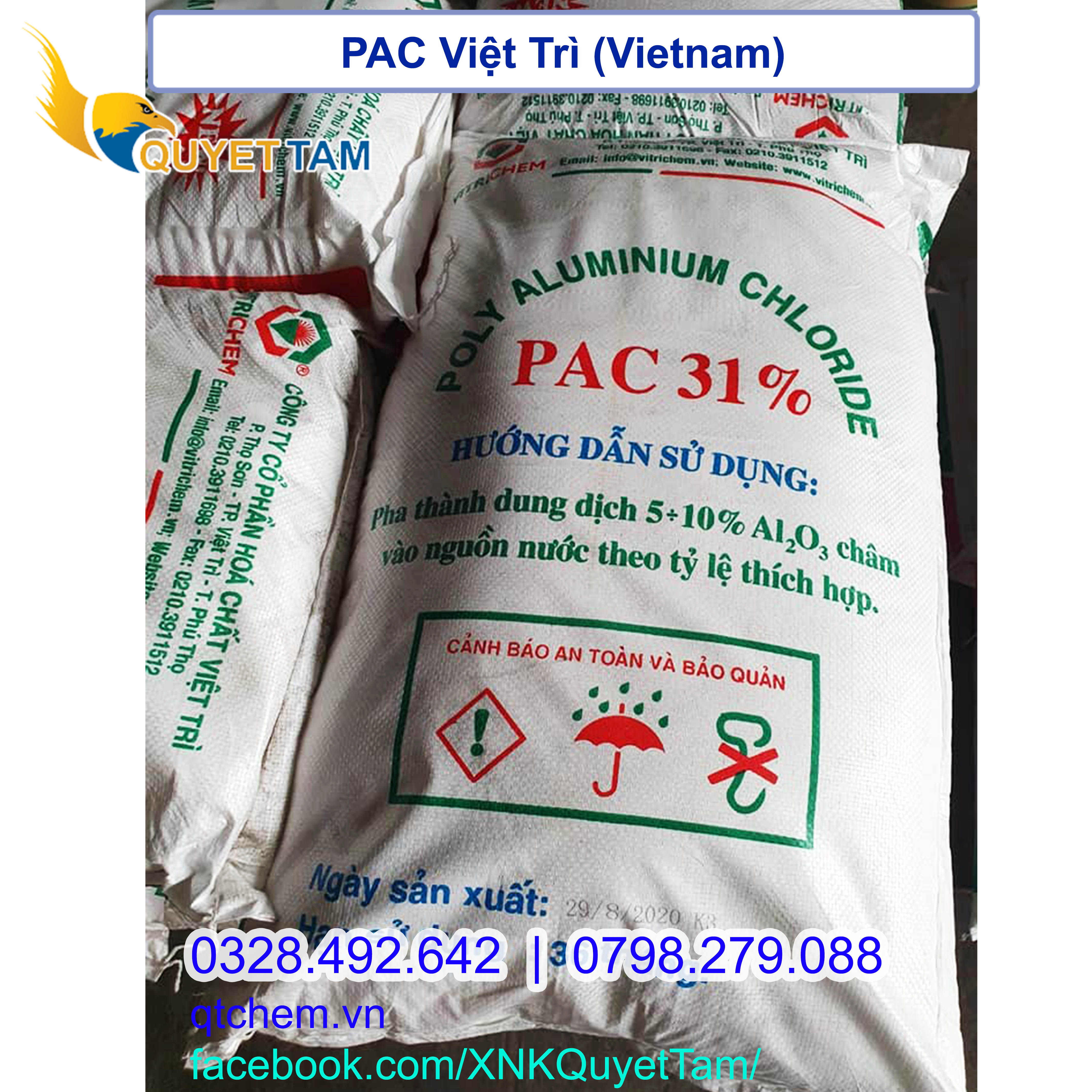 PAC 31 Việt Trì (Poly Aluminium Chloride), bao 25kg