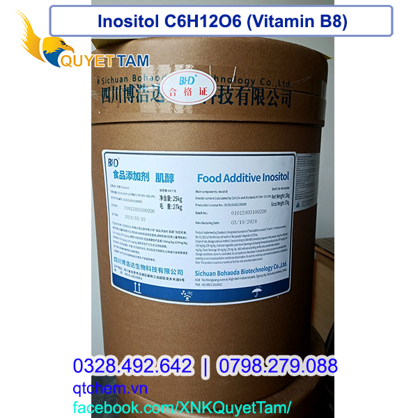 Phụ gia thực phẩm Inositol (Vitamin B8) 25kg/thùng