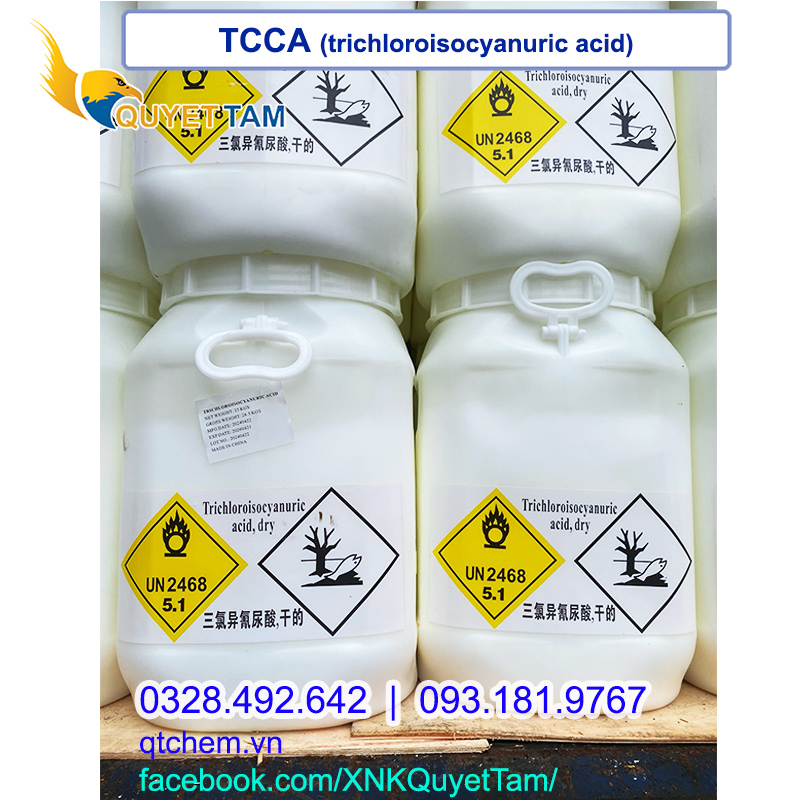 TCCA 90 (trichloroisocyanuric acid) 25kg/thùng