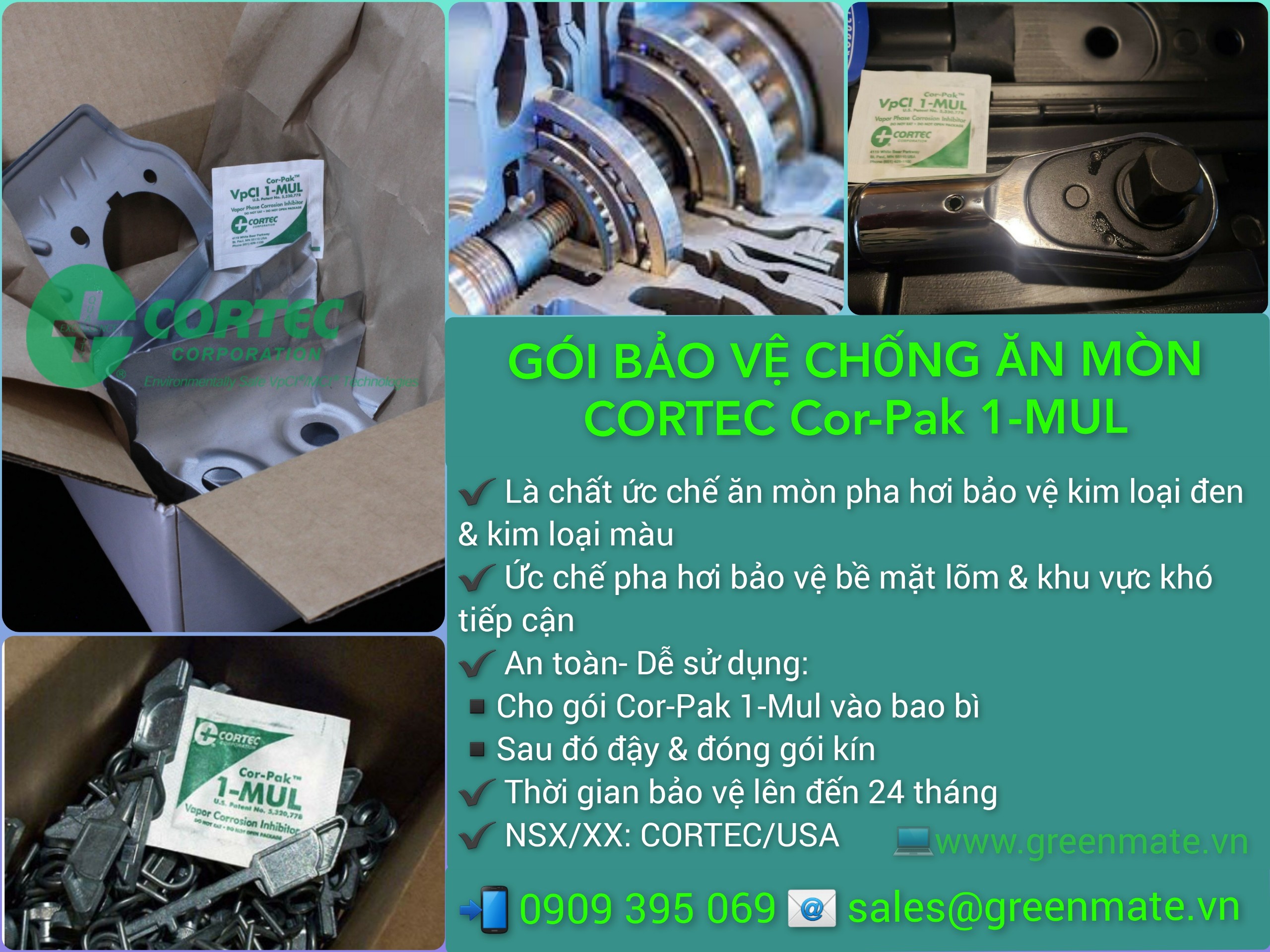 Gói bảo vệ chống ăn mòn CORTEC Cor-Pak 1-MUL