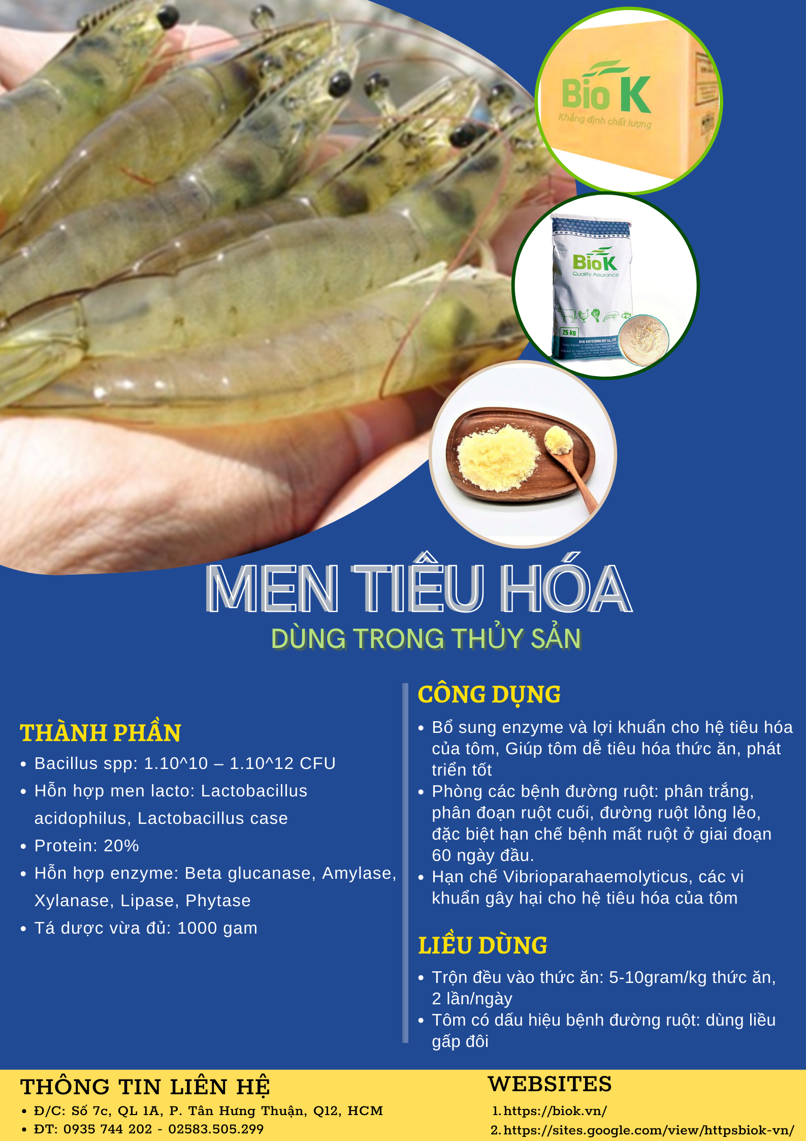 Men tiêu hóa thủy sản BIOK