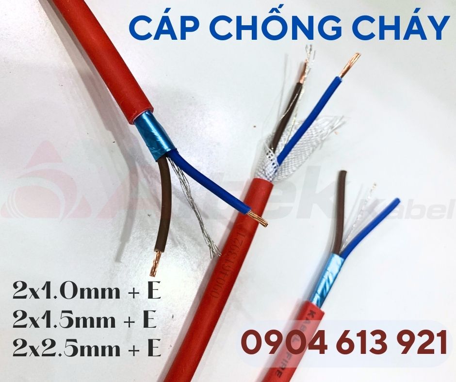 Cáp báo cháy chống cháy chống nhiễu 2x1.0mm2