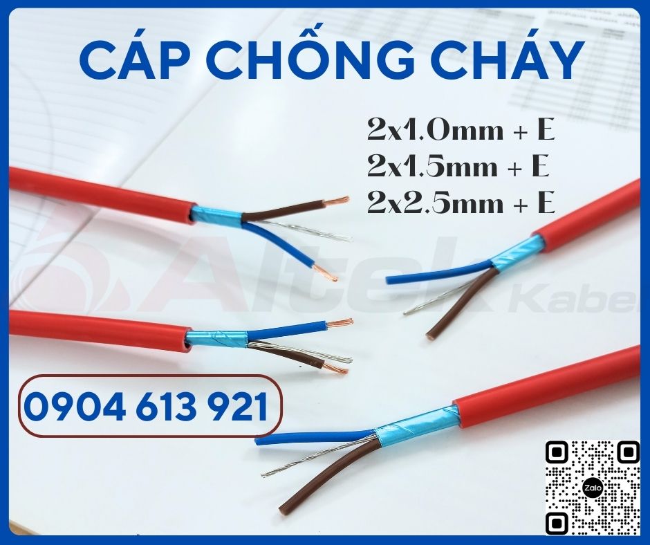 Cáp tín hiệu chống cháy 2x1.5mm Altek Kabel