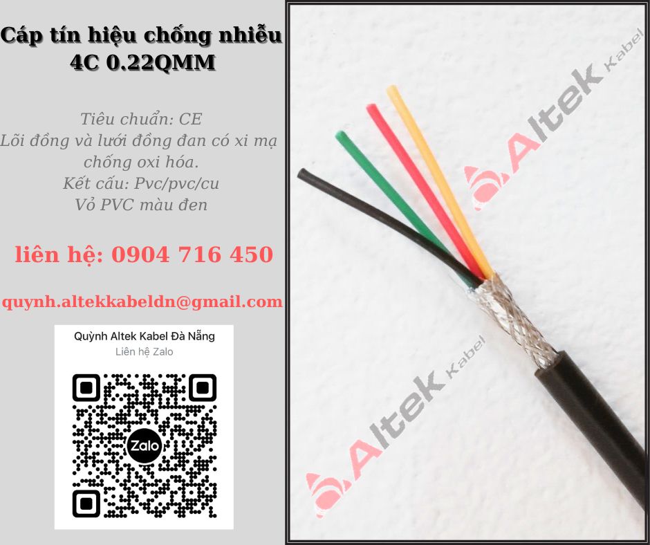 Cáp Tín Hiệu Chống Nhiễu 4C 0.22Qmm Altek Kabel