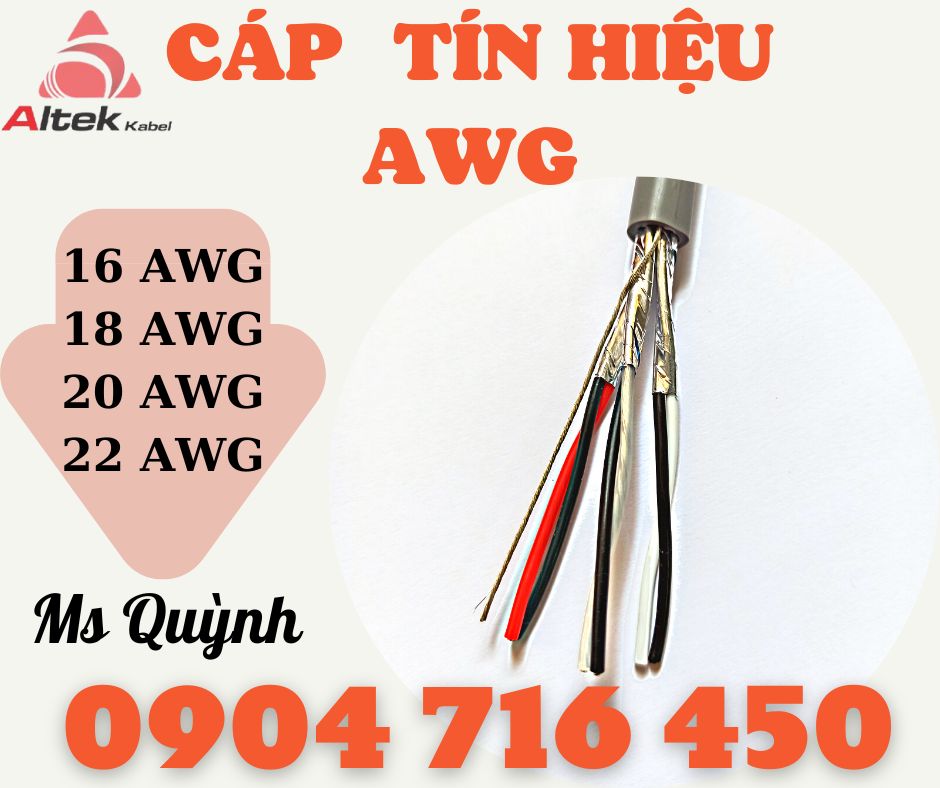 Cáp tín hiệu vặn xoắn 16 AWG Altek Kabel giá tốt