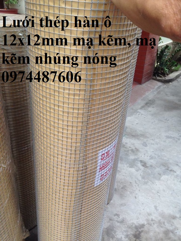 Lưới thép hàn mạ kẽm ô 10x10mm, 12x12mm, 15x15mm, 20x20mm, 25x25mm khổ 1mx30m, 1.2mx30m