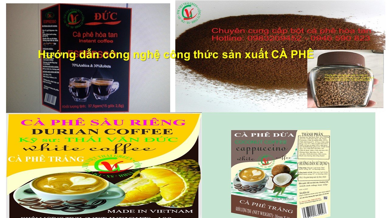 chuyển giao công nghệ công thức sản xuất cà phê sữa hòa tan