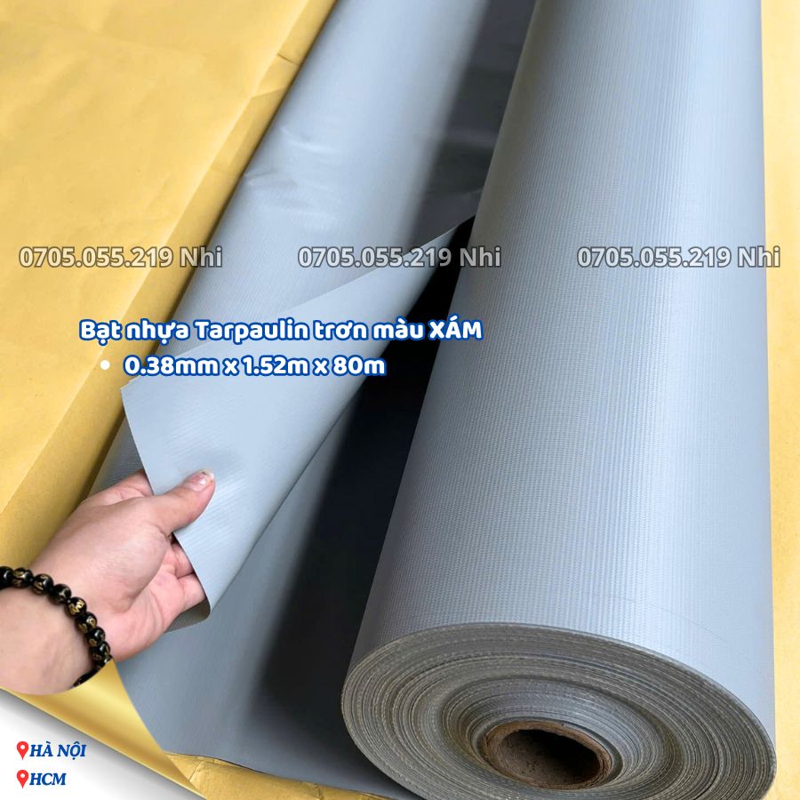 Bạt nhựa Pvc Tarpaulin trơn 0.38mm Altek làm mái hiên di dộng mái kéo mái che