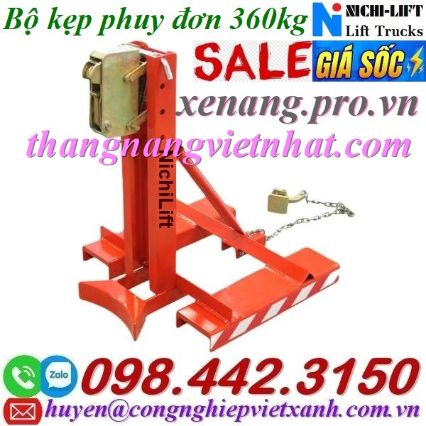 Bộ kẹp gắp 1 thùng phuy đơn 360kg giá tốt - siêu khuyến mãi call/zalo 0984423150 Huyền