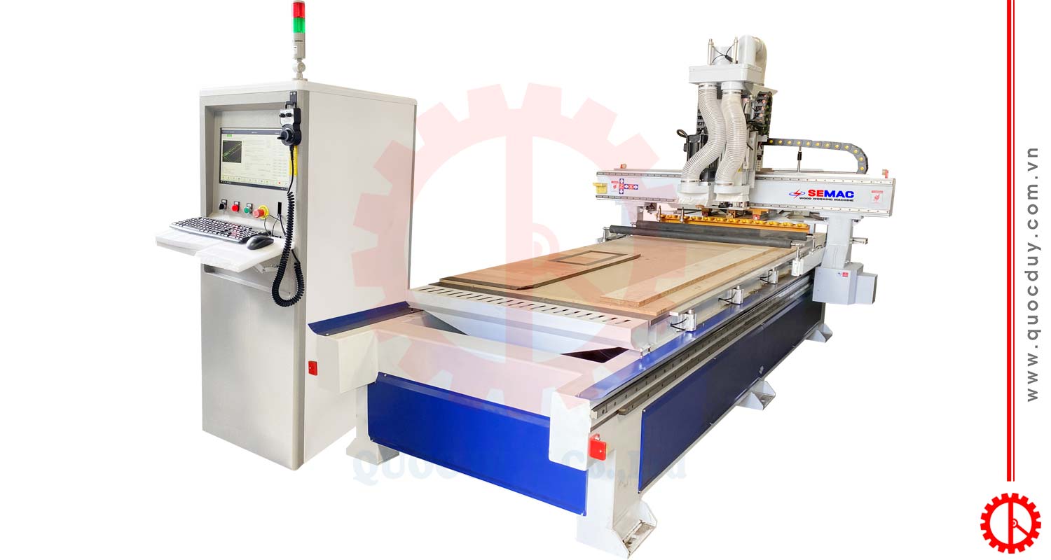 Chuyền máy cnc nesting sản xuất nội thất gỗ công nghiệp hiện đại