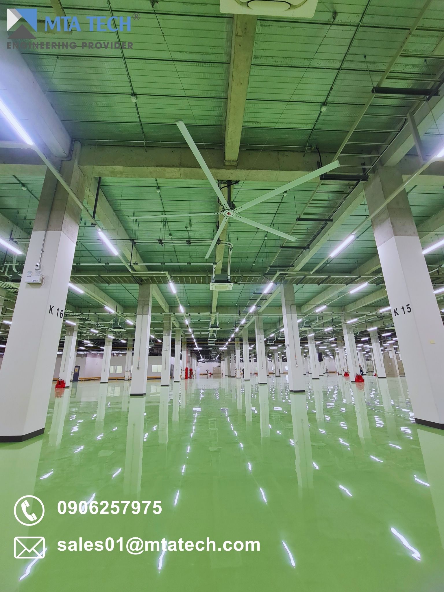 Quạt trần công nghiệp cánh lớn HVLS - MTA TECH