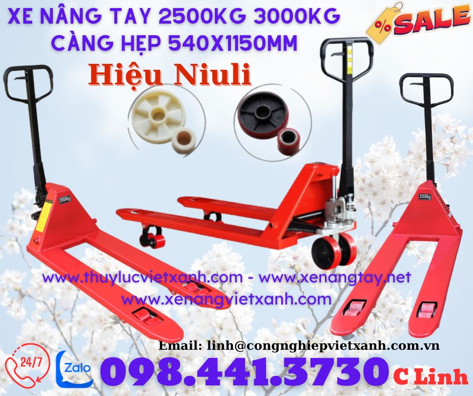 Xe nâng tay 2500kg 3000kg Nichilif Nhật Bản