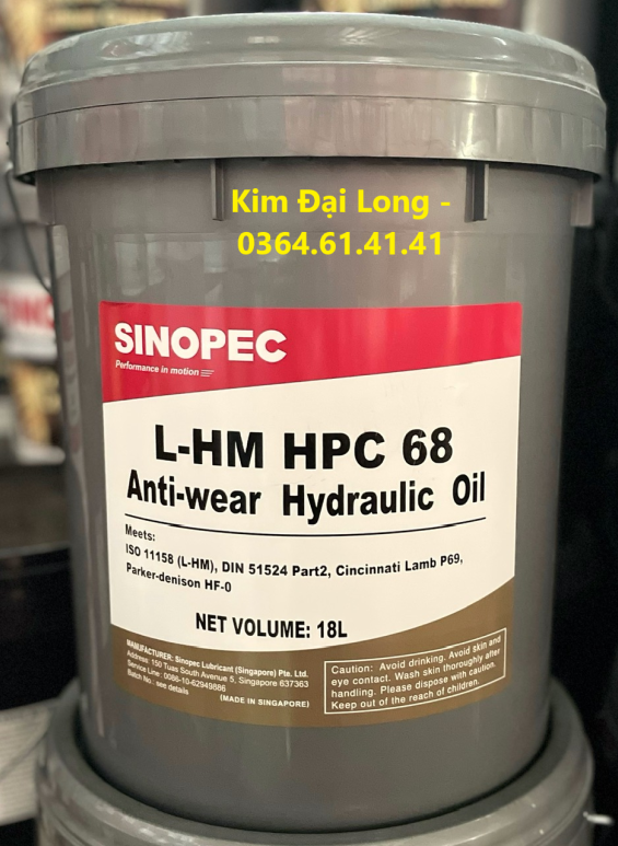 Dầu thủy lực Sinopec L-HM HPC™