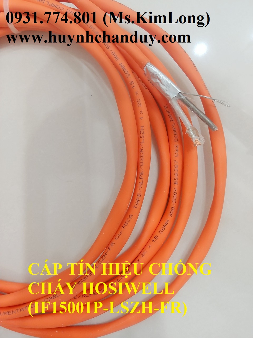 Cáp chống cháy Hosiwell tín hiệu 1Px1.5mm2