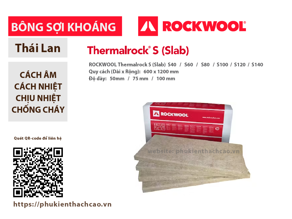 Bông cách âm cách nhiệt Rockwool - Bông sợi khoáng ROCKWOOL ASIA Thái Lan