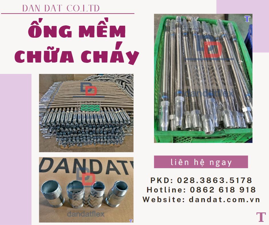 Dây nối mềm đầu phun cháy,ống mềm sprinkler pccc, ống mềm inox chữa cháy