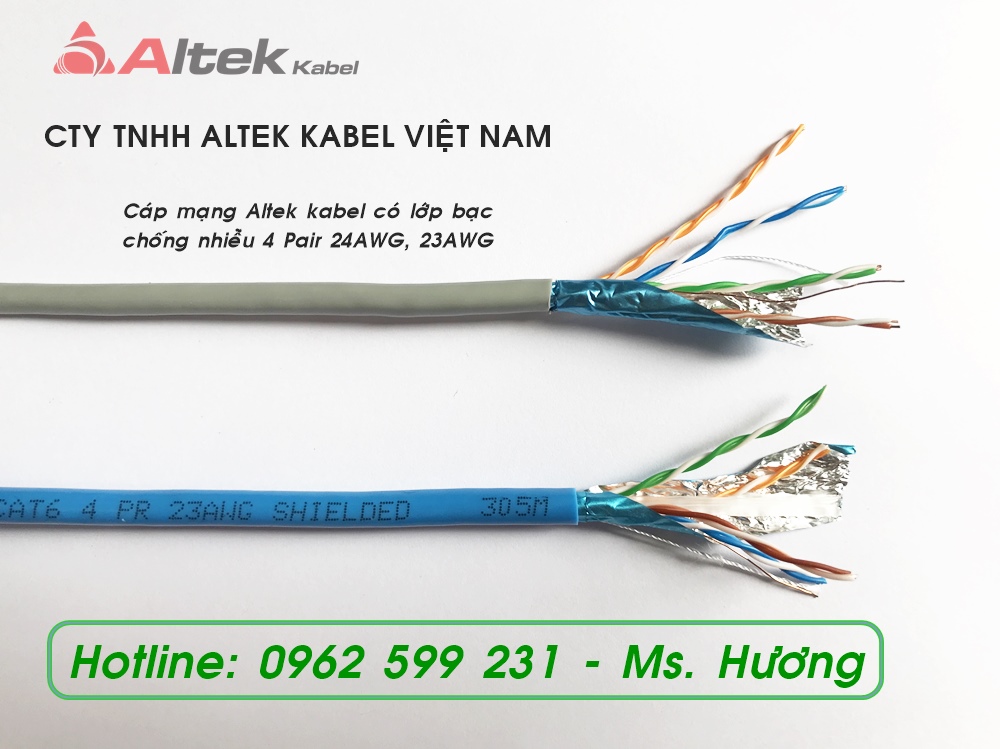 Cáp mạng chống nhiễu Altek kabel Cat 5, Cat 6