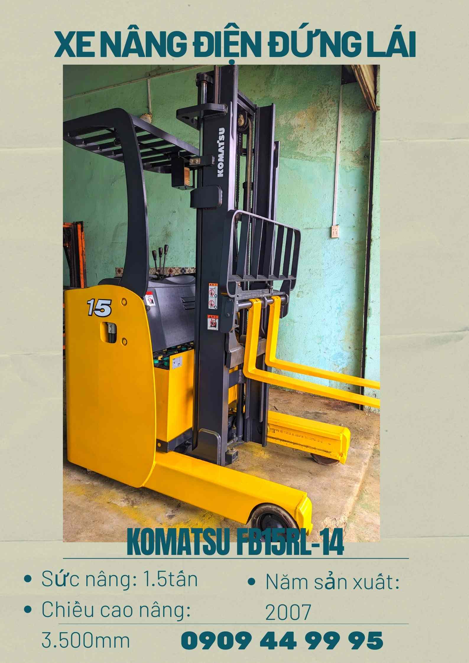 Xe Nâng Điện Đứng KOMATSU FB15RL-14