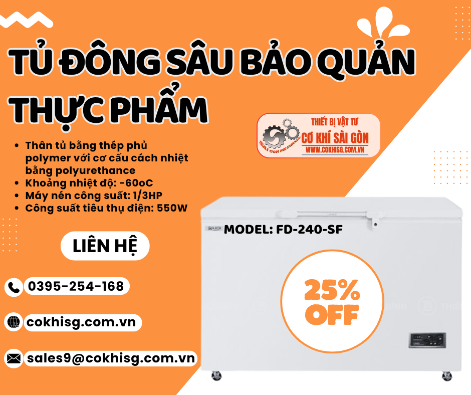 Tủ đông sâu bản quản thực phẩm