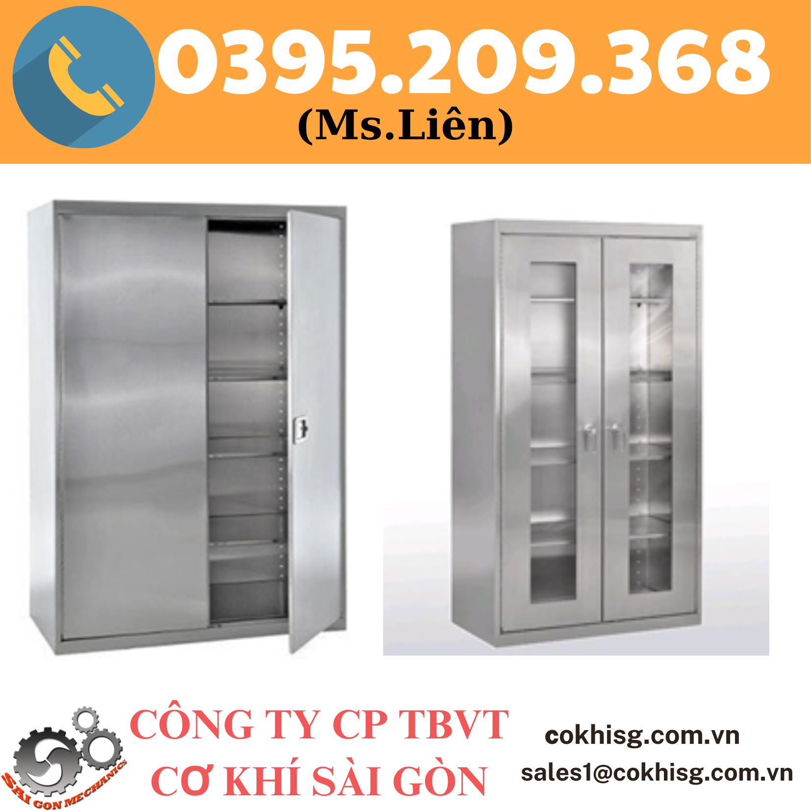 TỦ CHỨA VẬT TƯ BẰNG INOX 304