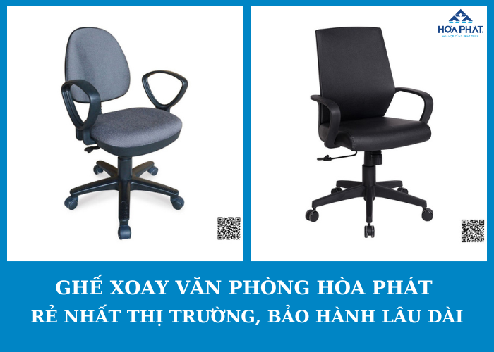 GHẾ XOAY VĂN PHÒNG HÒA PHÁT GIÁ RẺ NHẤT THỊ TRƯỜNG, BẢO HÀNH LÂU DÀI