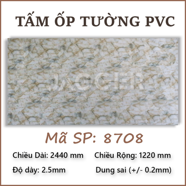 Tấm nhựa ốp tường PVC 8708