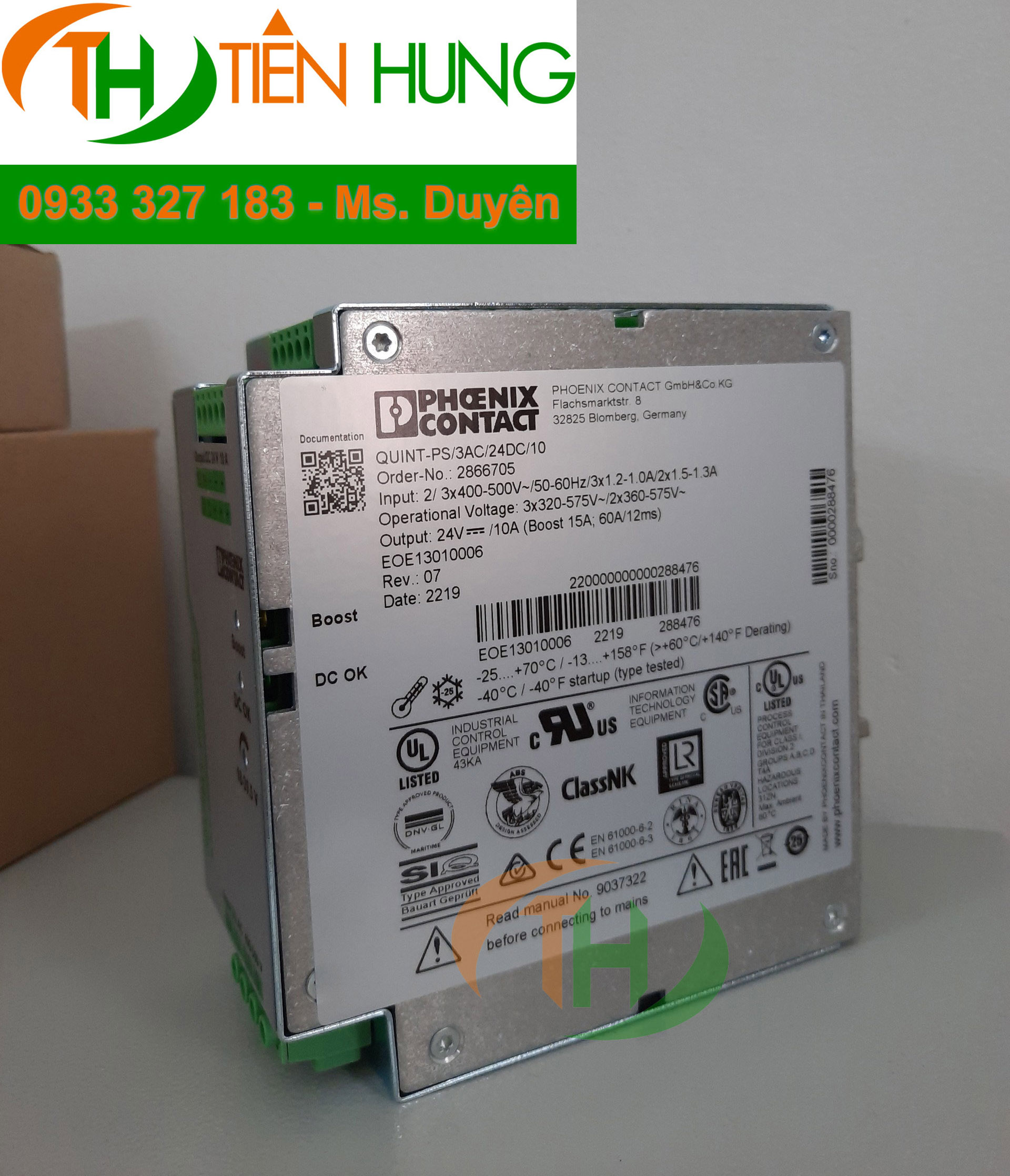 BỘ NGUỒN QUINT - 2866705 - QUINT-PS/ 3AC/24DC/10